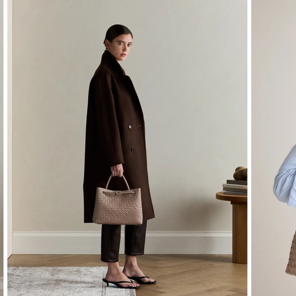 Quince Italian Leather HandWoven Tan Tote Bag in Toupee - Picture 3 of 15